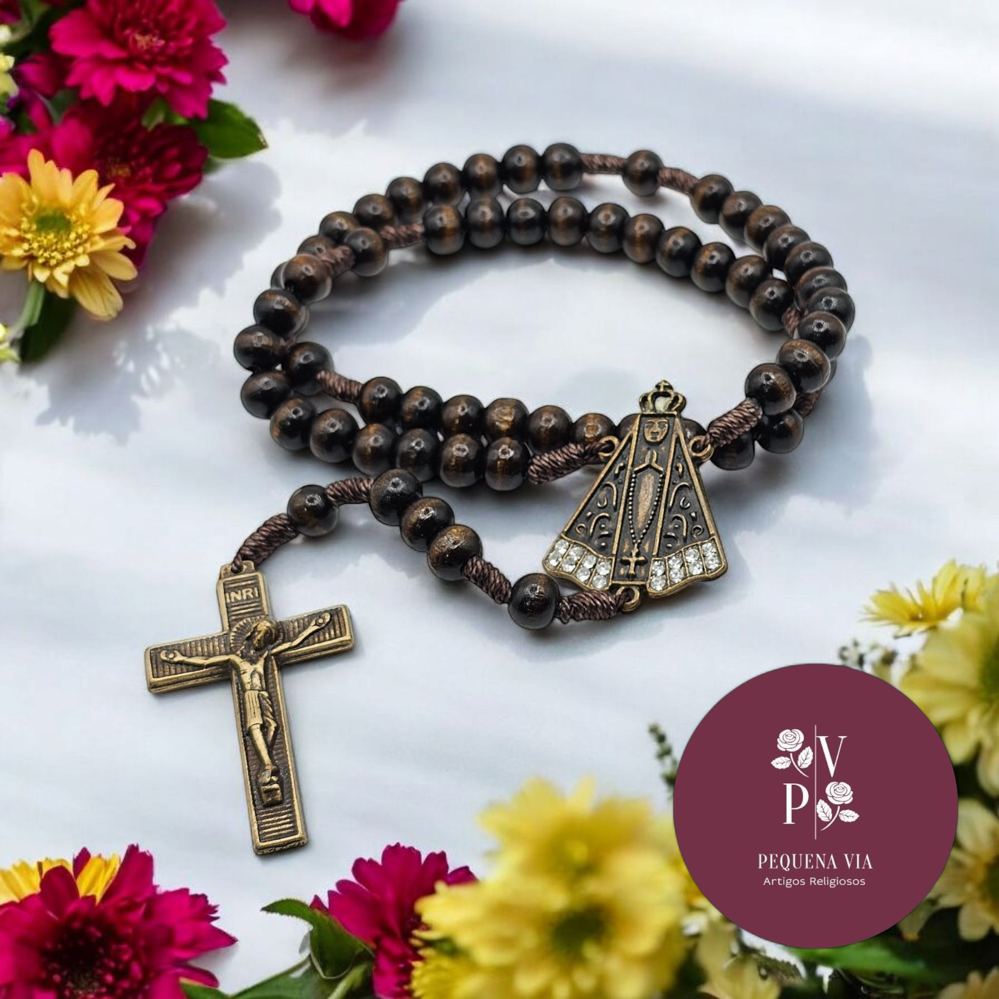 Terço Nossa Senhora Aparecida Madeira