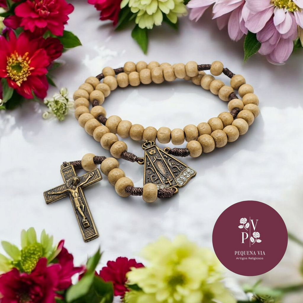 Terço Nossa Senhora Aparecida Madeira