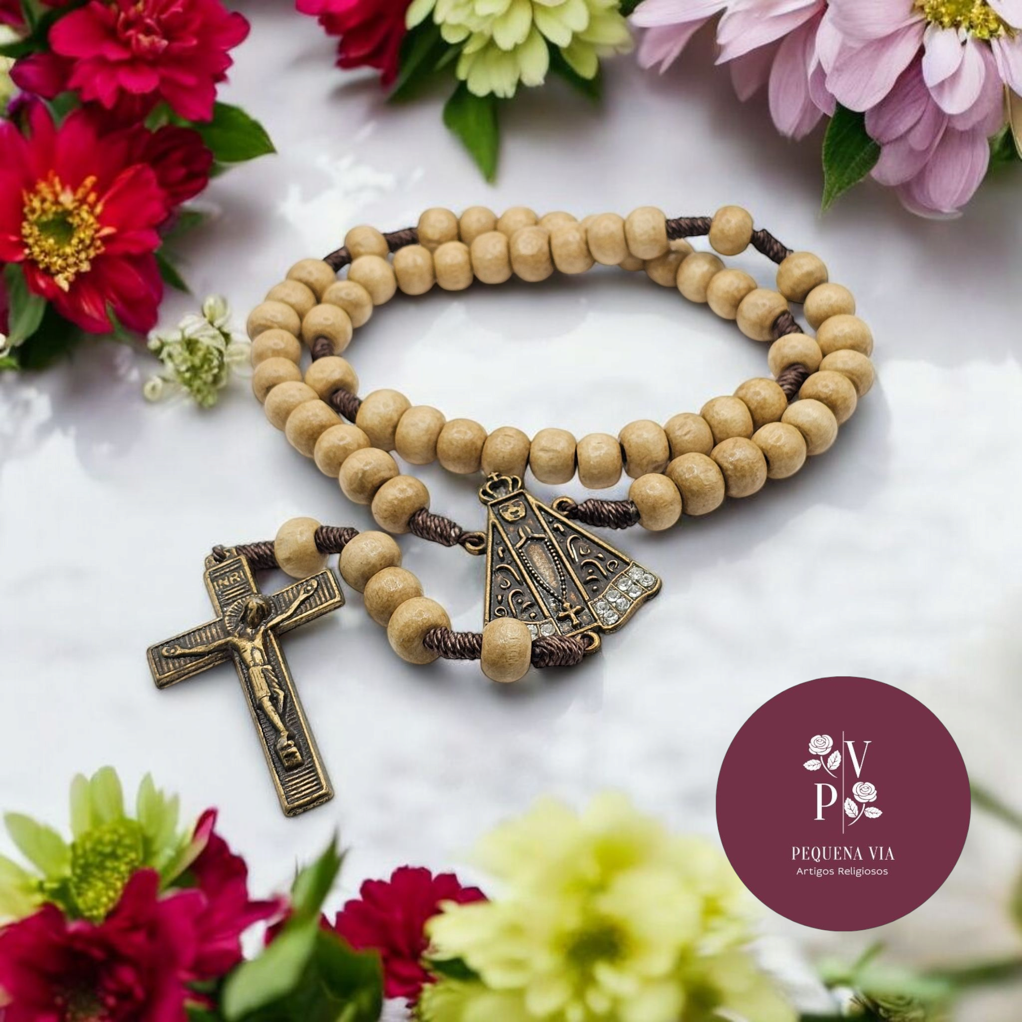 Terço Nossa Senhora Aparecida Madeira