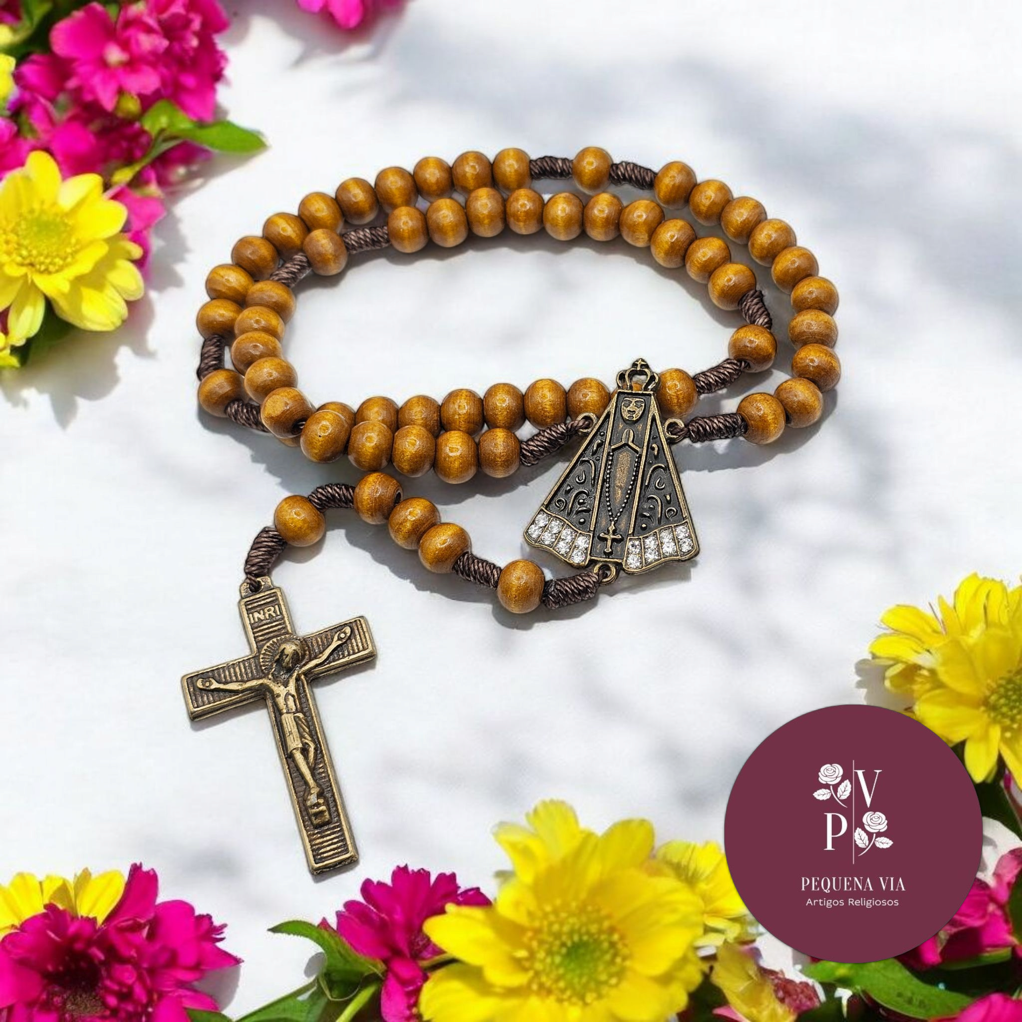 Terço Nossa Senhora Aparecida Madeira