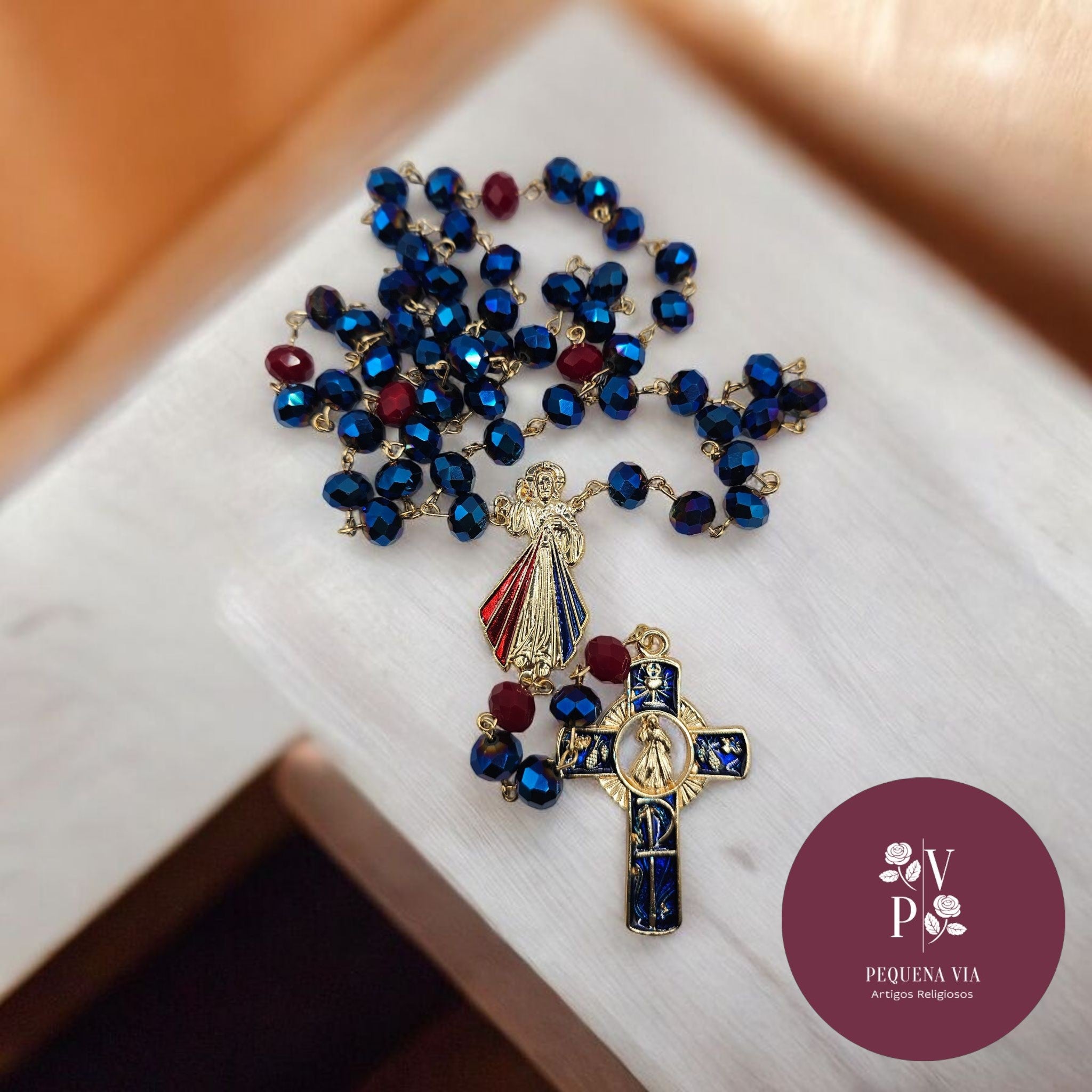 Terço Jesus Misericordioso Cristais
